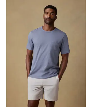 Faherty Brand Sunwashed Pocket Tee- Flint