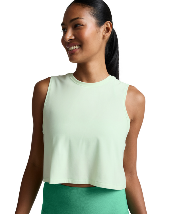 Featherweight Minimal Cropped Tank- Airy Green Heather