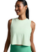 Featherweight Minimal Cropped Tank- Airy Green Heather