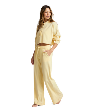 Beyond Yoga Breathe Easy Ribbed Wide Leg Pant-Yellow