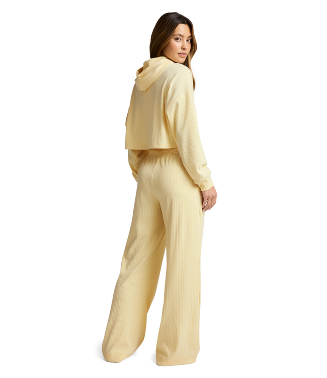 Breathe Easy Ribbed Wide Leg Pant-Yellow