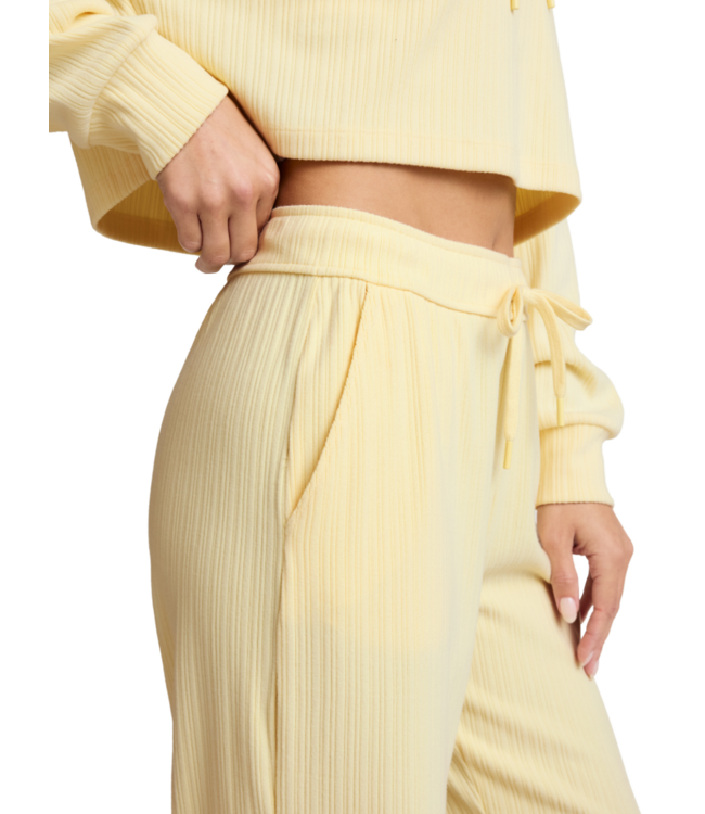 Breathe Easy Ribbed Wide Leg Pant-Yellow