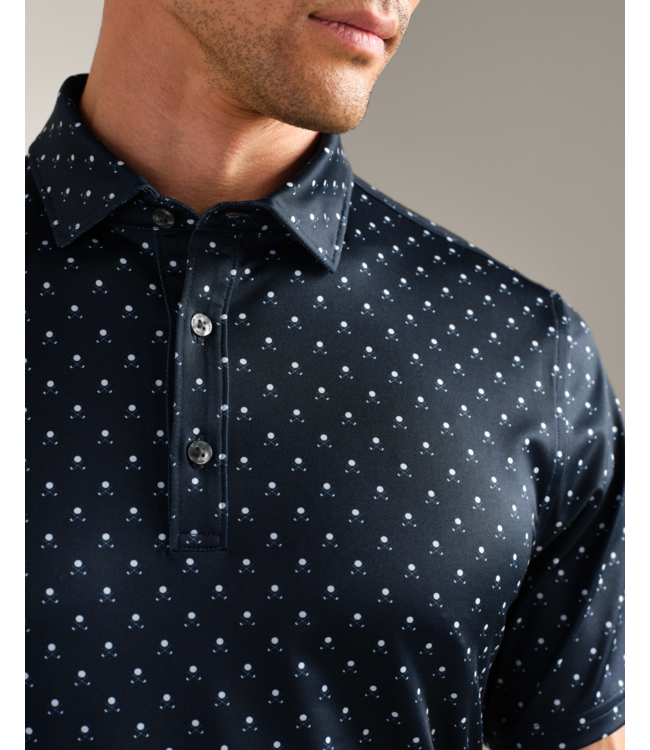 Drive Time Polo- True Navy/White Club Print