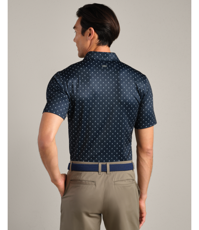 Drive Time Polo- True Navy/White Club Print
