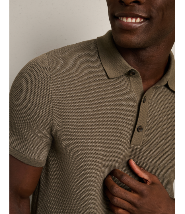Mercer Knit Polo- Smokey Olive