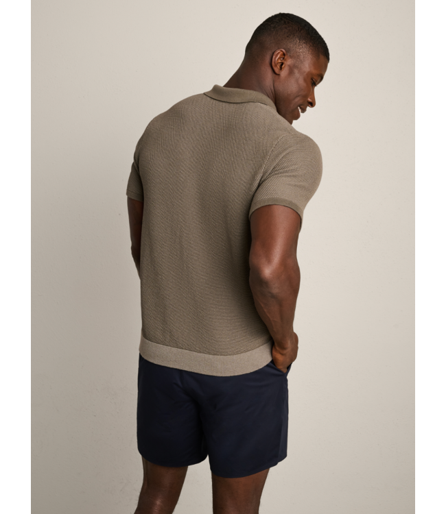 Mercer Knit Polo- Smokey Olive