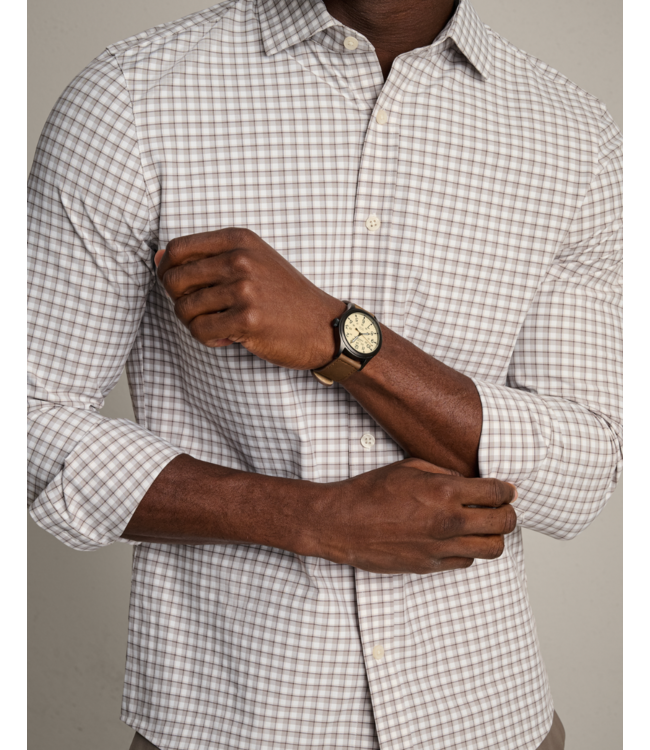 State Of Mind Shirt Slim Fit- Smokey Olive Plaid