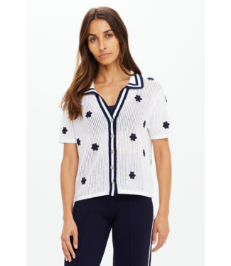 The Upside Piazza Koa Knit Shirt- White