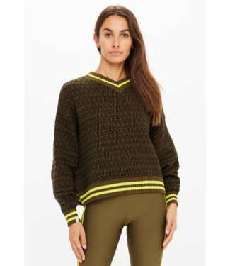 The Upside Castilla Clementine Knit Crew- Abstract