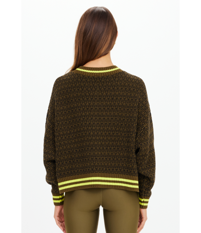 Castilla Clementine Knit Crew- Abstract