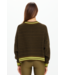 Castilla Clementine Knit Crew- Abstract