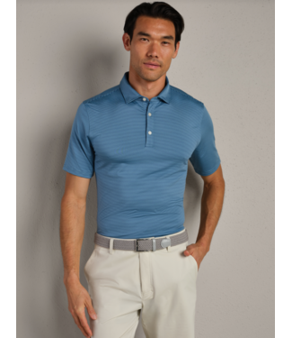 Rhone Apparel Drive Time Polo- Bright Sapphire Stripe