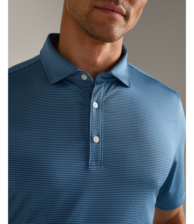 Drive Time Polo- Bright Sapphire Stripe