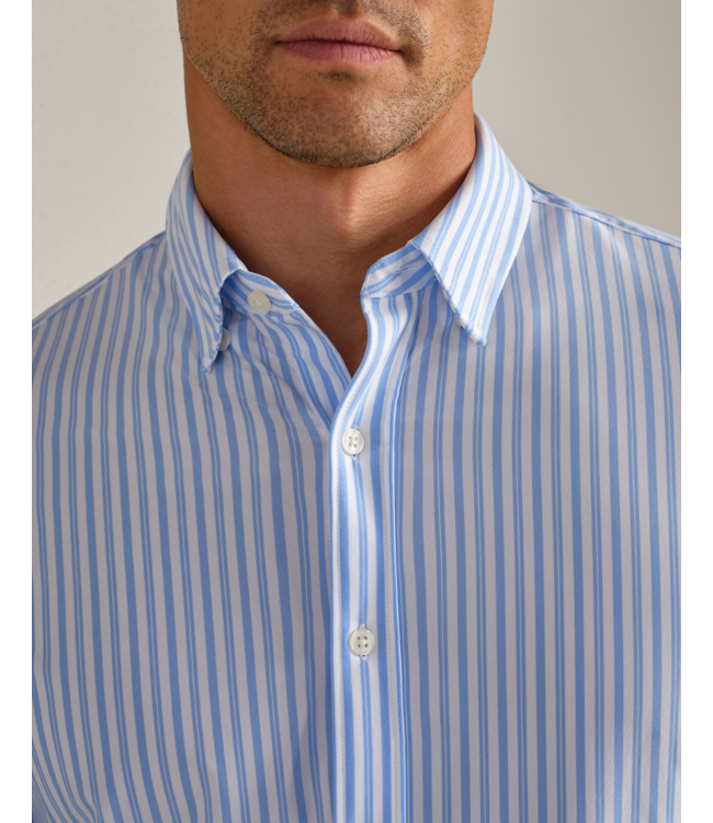 Commuter Shirt Slim Fit- Light Blue/White Vintage Stripe