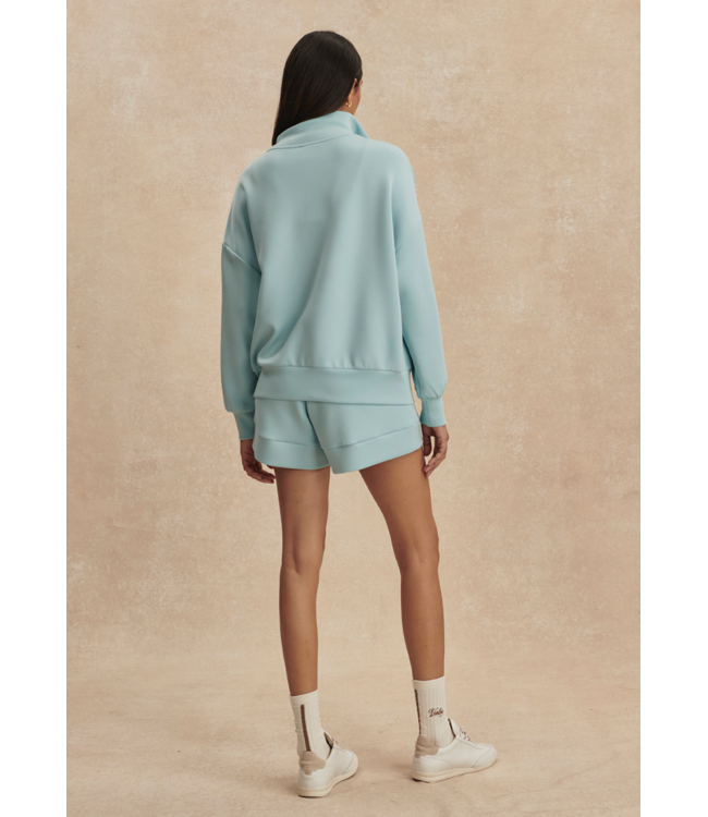 Hawley Half Zip Sweat- Porcelain Blue