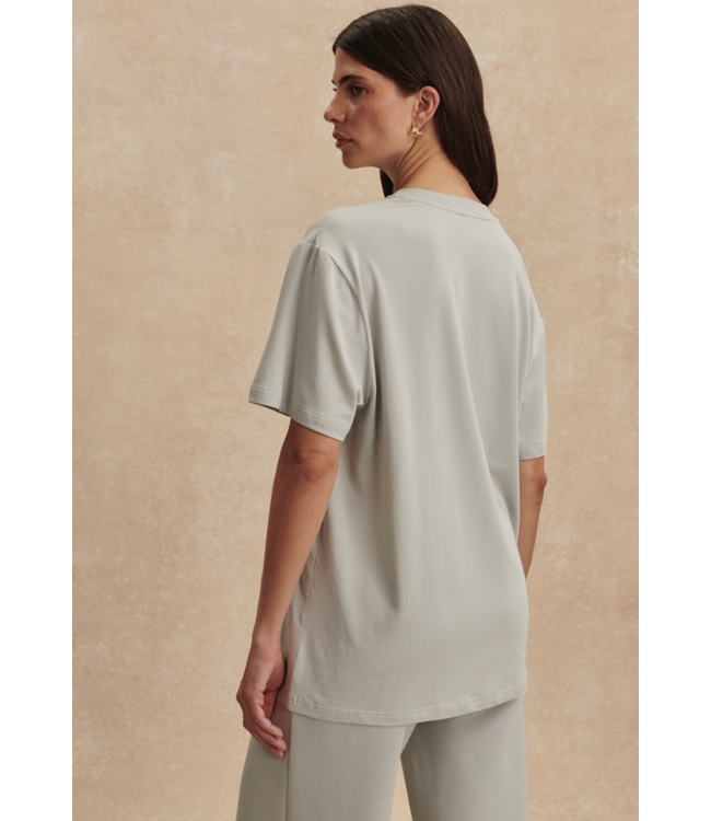 Leighton Boyfriend Tee- Blue Clay