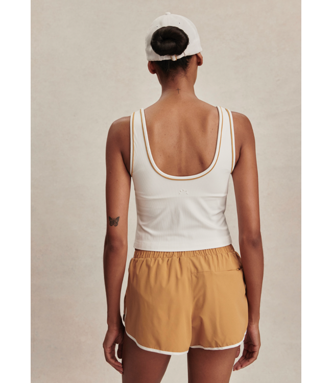 Barney Piped Tank- White/Apple Cinnamon