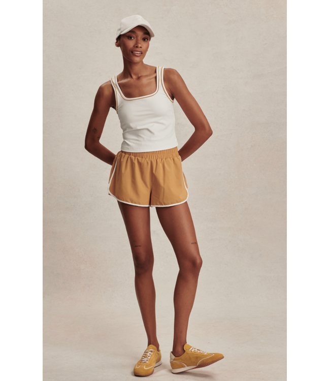 Barney Piped Tank- White/Apple Cinnamon