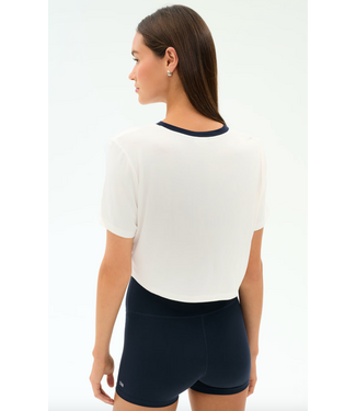 Splits59 Djuna Crop Ringer- White/Indigo