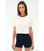 Djuna Crop Ringer- White/Indigo