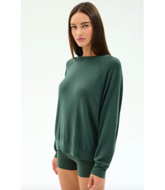 Splits59 Andie Oversized Fleece Sweatshirt- Military