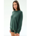 Andie Oversized Fleece Sweatshirt- Military