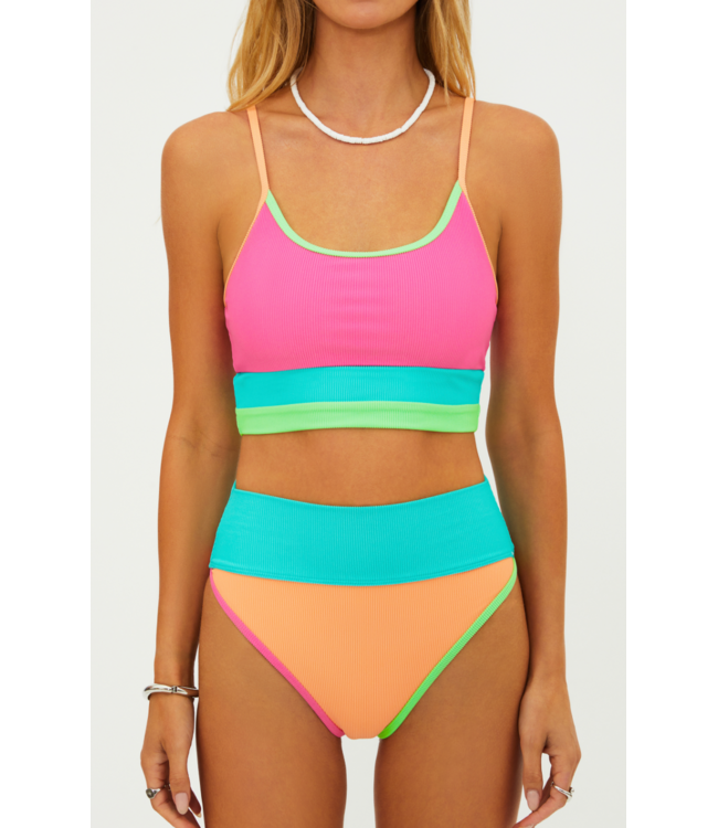 Eva Top & Emmy Bottom Set- Aqua Haze Colorblock