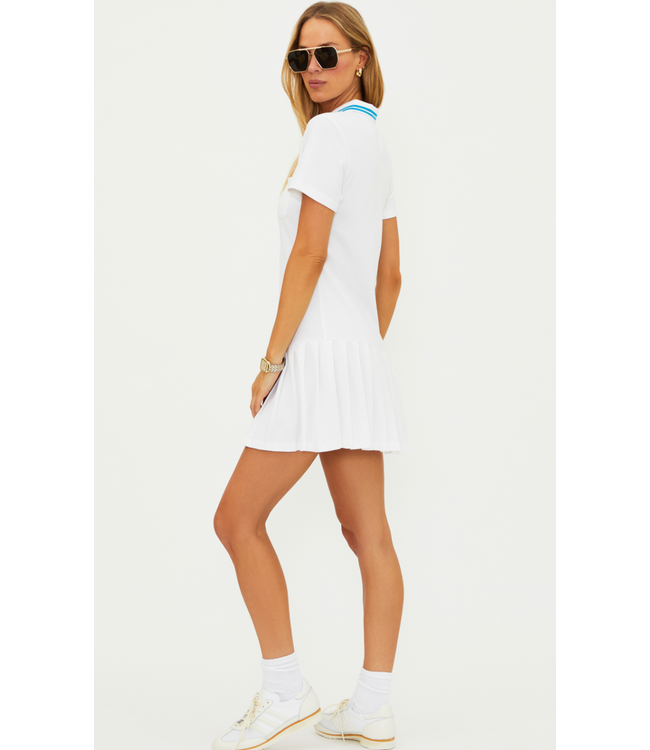 Minette Dress- White/Birdie Blue