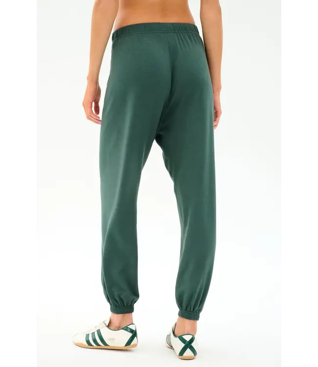 Andie Oversized Fleece Sweatpant- Military