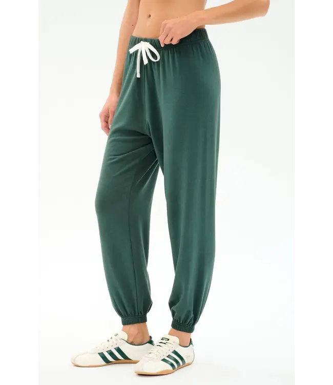 Andie Oversized Fleece Sweatpant- Military