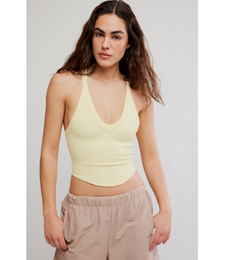Free People All Clear V Neck Cami- Sunlit Yellow