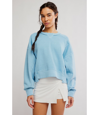 Free People Intercept Pullover- Bright Blue