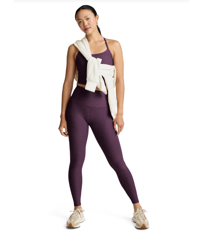 Spacedye Caught In The Midi HW Legging- Brilliant Blackberry Heather