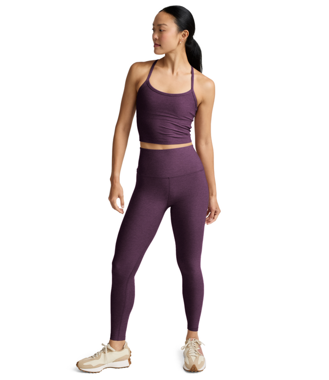 Spacedye Caught In The Midi HW Legging- Brilliant Blackberry Heather