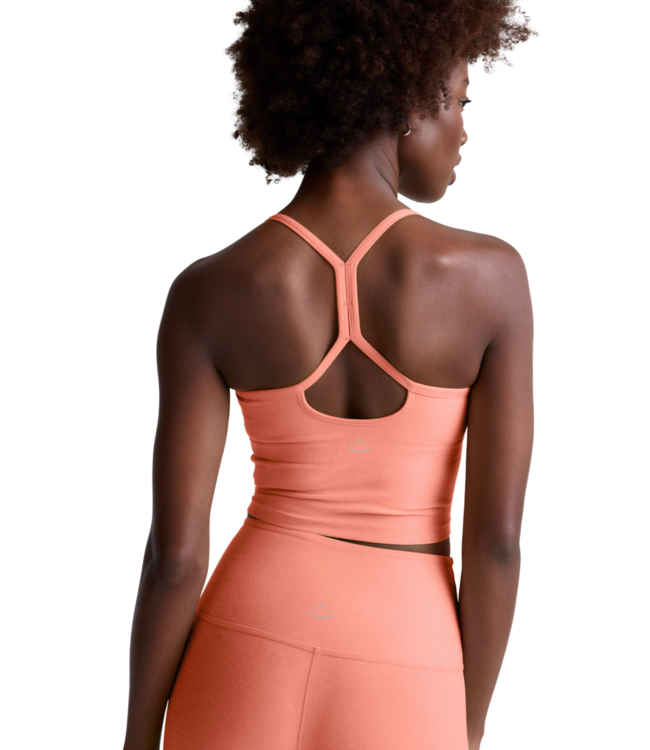Spacedye Slim Racerback Cropped Tank- Dreamsicle Heather