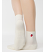 Womens Strawberry Ankle Grip Sock- White