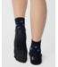 Womens Evil Eye Ankle Grip Sock- Black
