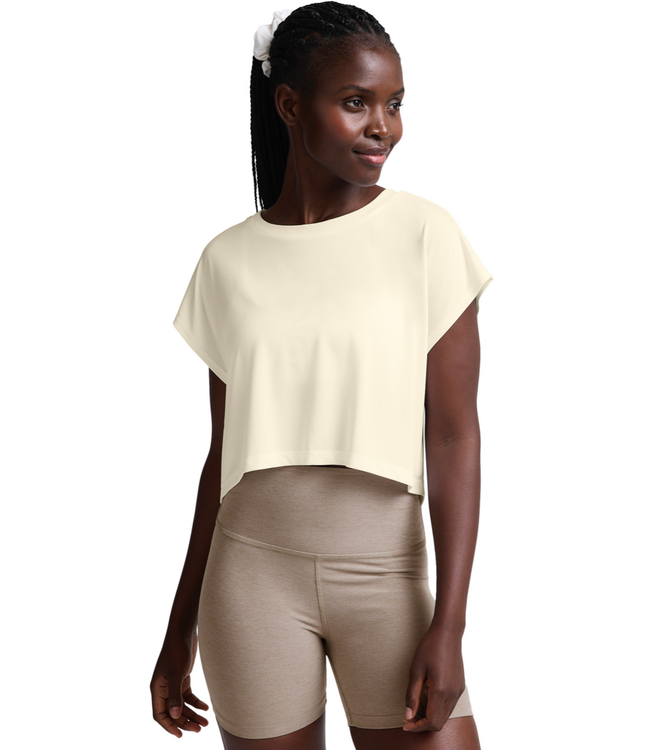 Studio Lux Cropped Tee- Vanilla