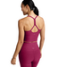 Spacedye Slim Racerback Cropped Tank- Sangria Heather