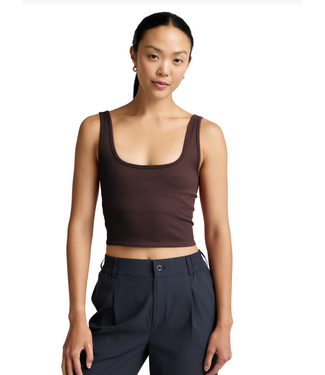 Beyond Yoga Keep It Cool Seamless Cropped Tank- Iced Mocha