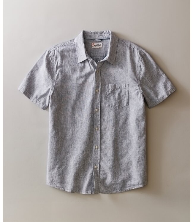 Better Than Linen Shirt- Natural/Navy Stripe