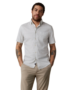 Faherty Brand SS Movement Monterey Shirt- White Sage Blossom