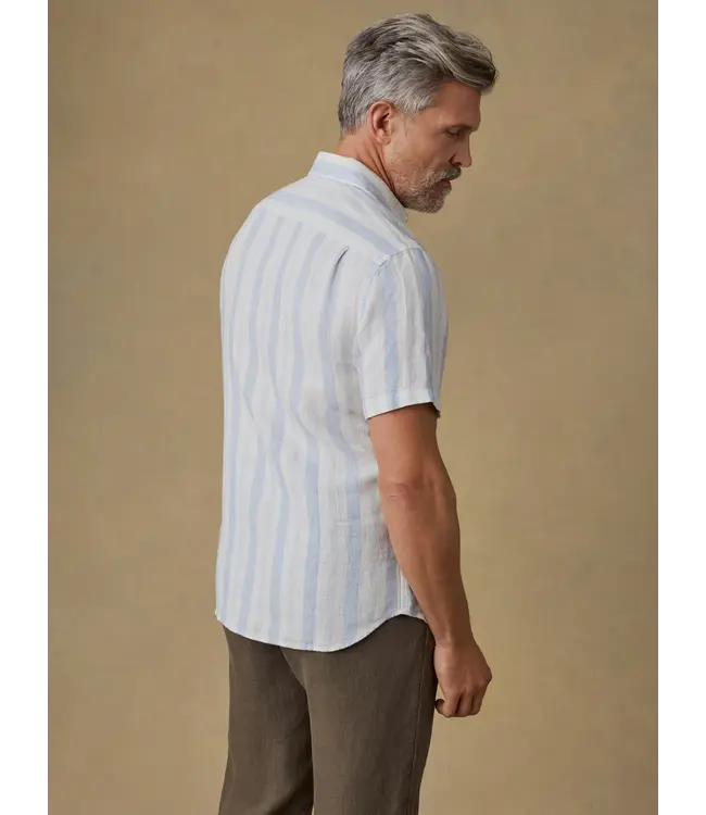 SS Palma Linen Shirt- Island Blue Stripe