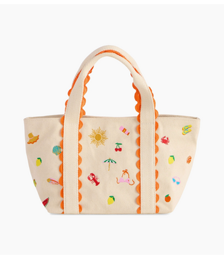 Summer Icons Mini Tote- Natural