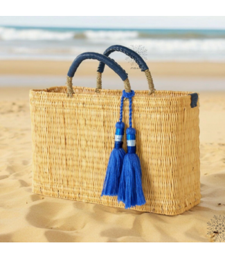 Handwoven Storage Basket- Blue