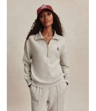 Varley Bertie Half Zip Sweat- Light Grey Marl