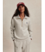 Bertie Half Zip Sweat- Light Grey Marl
