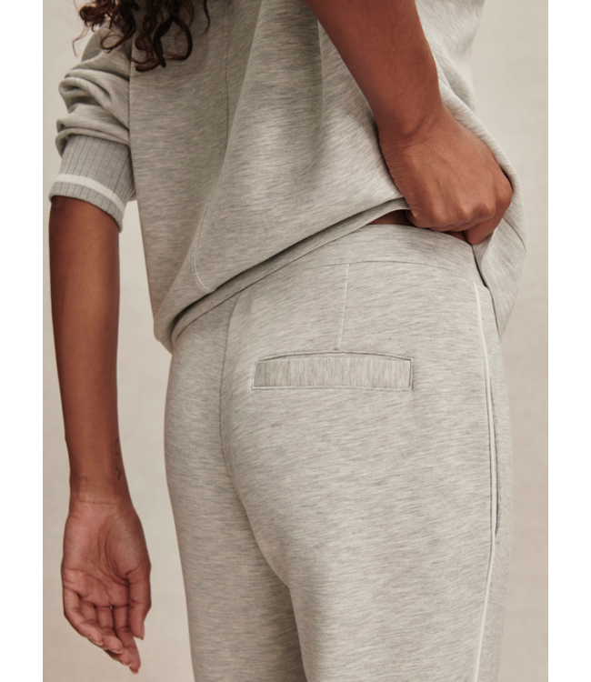 The Slim Pintuck Pant 27.5- Light Grey Marl