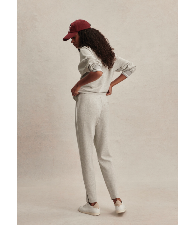 The Slim Pintuck Pant 27.5- Light Grey Marl