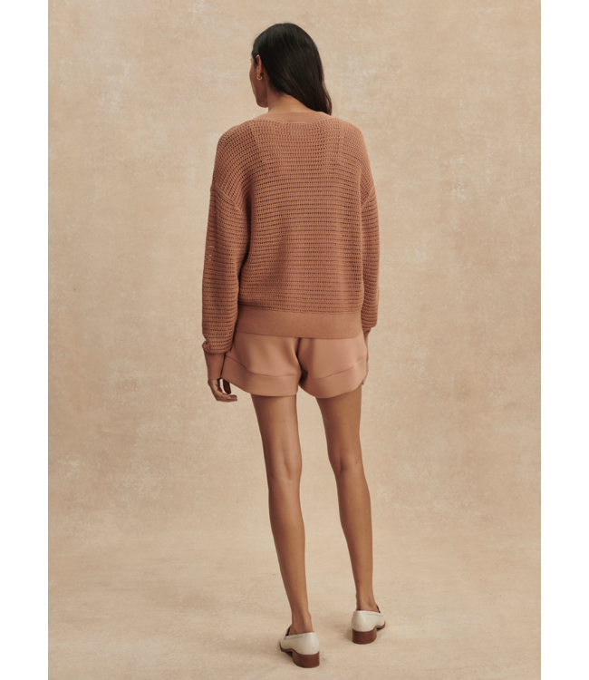 Gaia V Neck Sweater- Camel